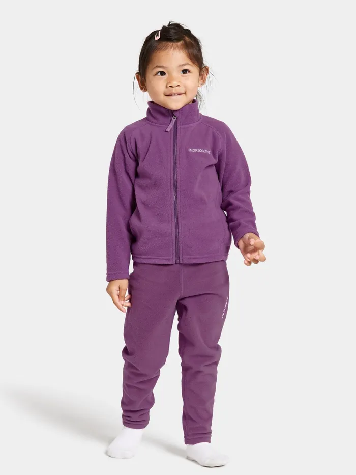 Kids Monte FullZip Grape Didriksons Fleece and Midlayers