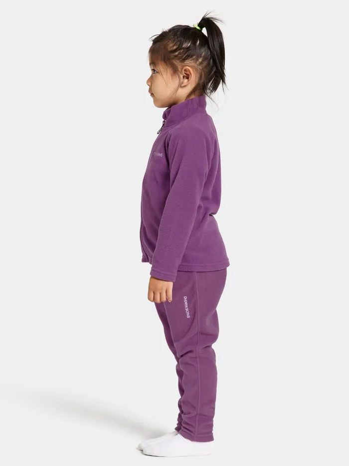 Kids Monte FullZip Grape Didriksons Fleece and Midlayers