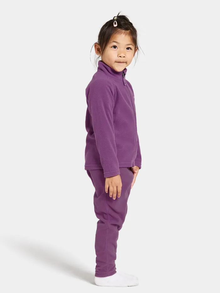 Kids Monte FullZip Grape Didriksons Fleece and Midlayers