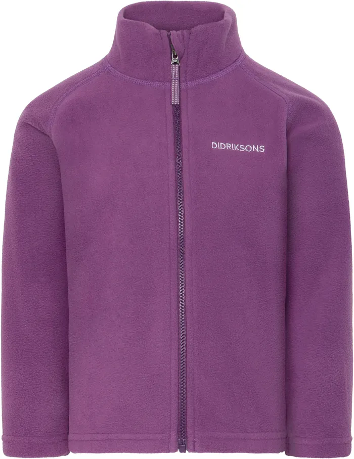 Kids Monte FullZip Grape Didriksons Fleece and Midlayers