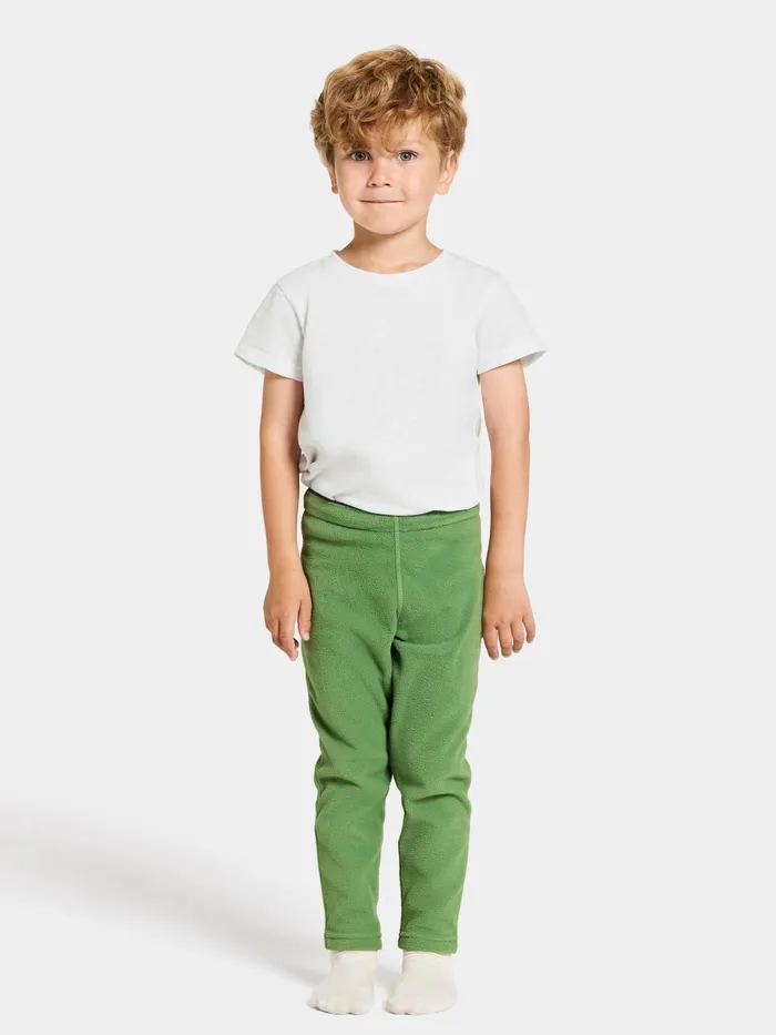 Kids Monte Pants Algae Green Didriksons Fleece Joggers