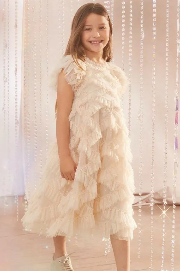 KIDS Needle and Thread Genevieve Kids Dress Champagne