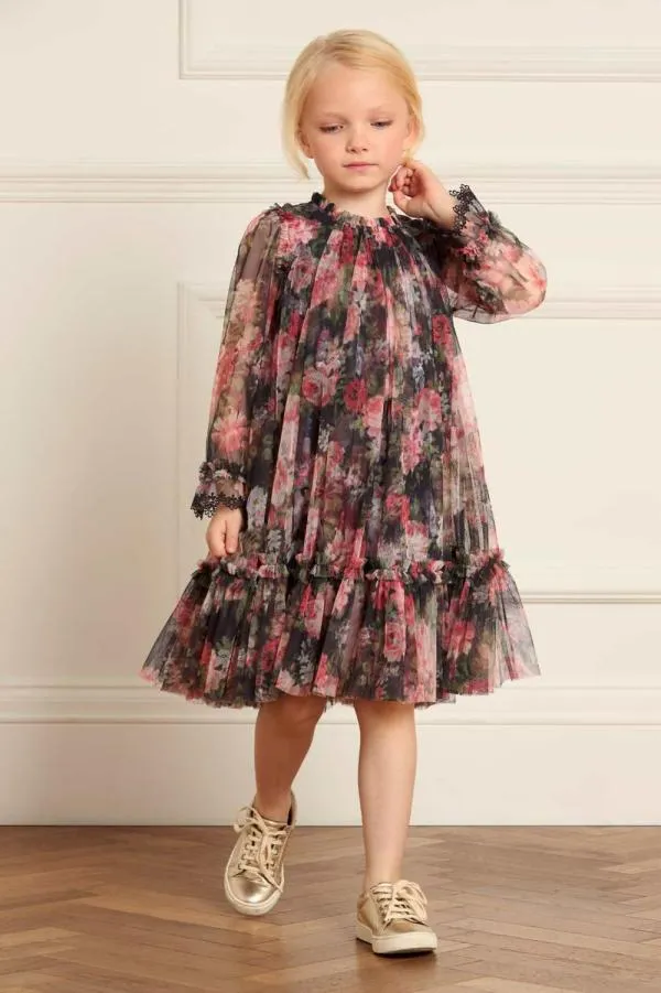 KIDS Needle and Thread Midnight Dance Long Sleeve Kids Dress Black KIDS Needle and Thread Midnight Dance Long Sleeve Kids Dress Black