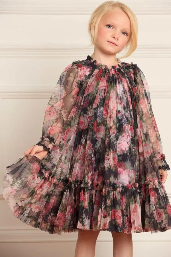 KIDS Needle and Thread Midnight Dance Long Sleeve Kids Dress Black KIDS Needle and Thread Midnight Dance Long Sleeve Kids Dress Black