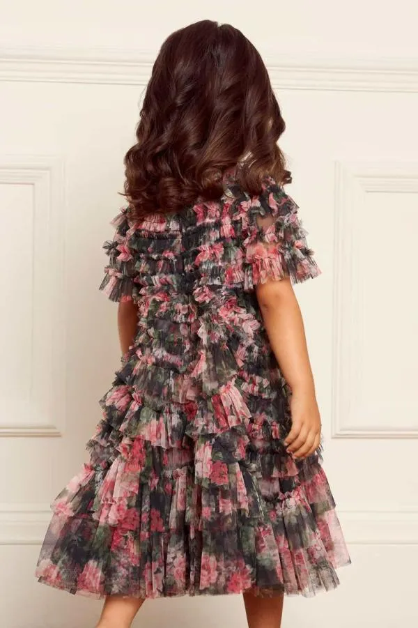 KIDS Needle and Thread Midnight Dance Marilla Ruffle Kids Dress Black KIDS Needle and Thread Midnight Dance Marilla Ruffle Kids Dress Black