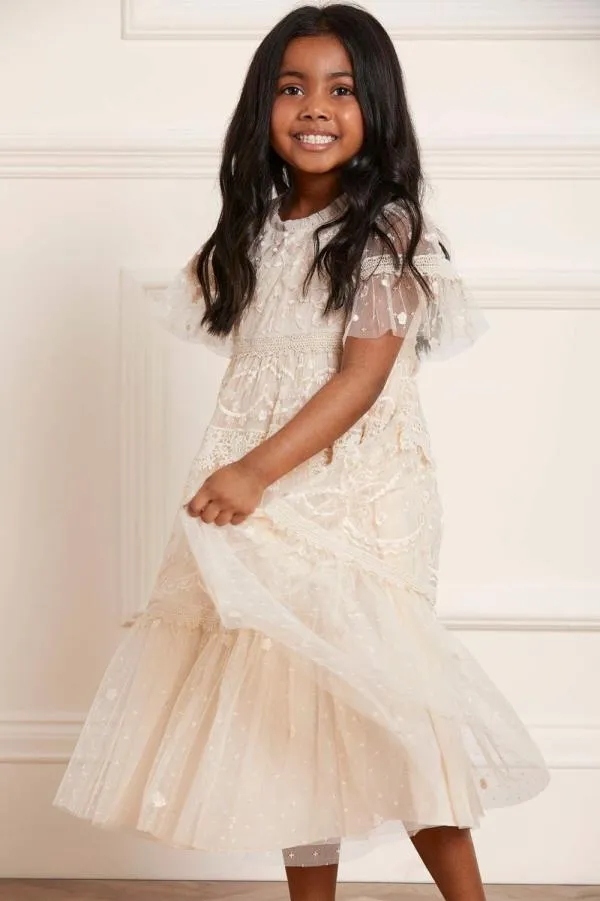 KIDS Needle and Thread Midsummer Lace Kids Dress Champagne KIDS Needle and Thread Midsummer Lace Kids Dress Champagne