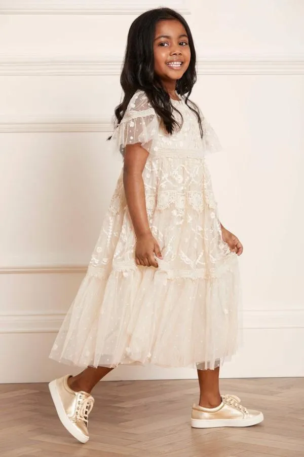 KIDS Needle and Thread Midsummer Lace Kids Dress Champagne KIDS Needle and Thread Midsummer Lace Kids Dress Champagne