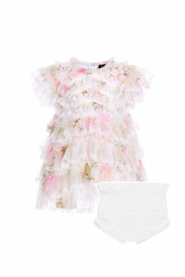 KIDS Needle and Thread Rose Ruffle Lace Baby Dress Multi KIDS Needle and Thread Rose Ruffle Lace Baby Dress Multi