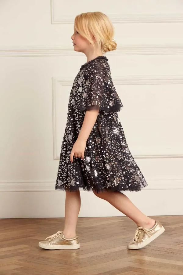 KIDS Needle and Thread Shooting Stars Kids Dress Black KIDS Needle and Thread Shooting Stars Kids Dress Black