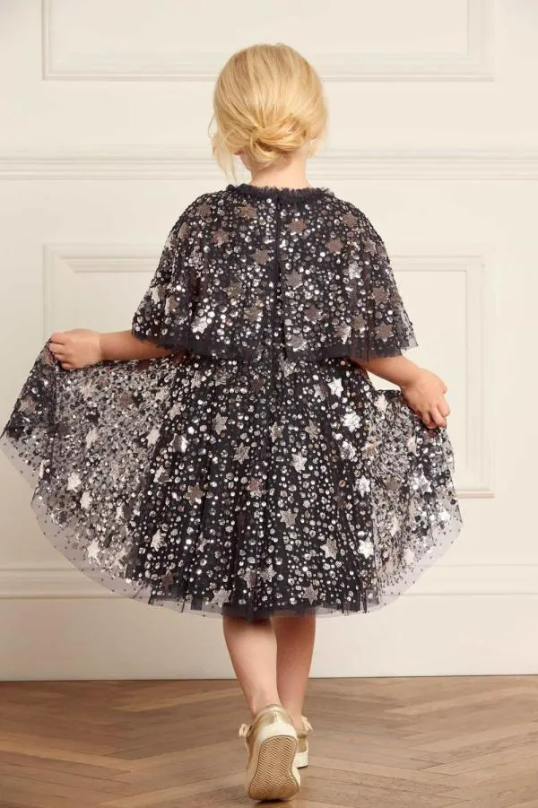 KIDS Needle and Thread Shooting Stars Kids Dress Black KIDS Needle and Thread Shooting Stars Kids Dress Black