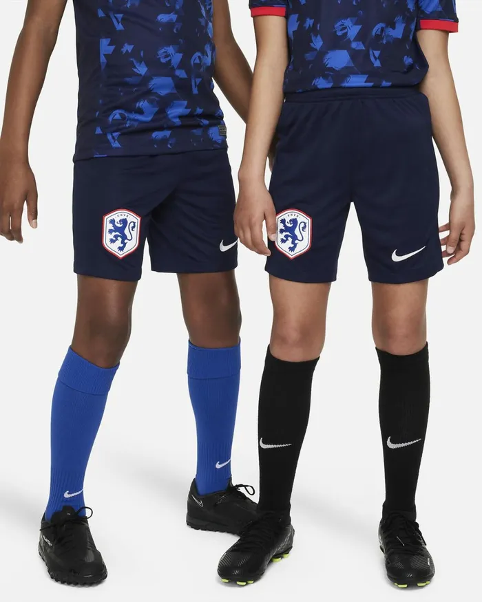 Kids Nike All Clothing Netherlands 2023 Stadium Away Blackened Bluewhite