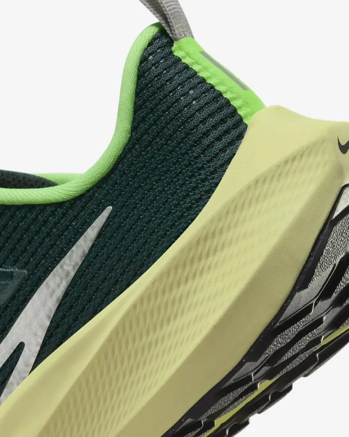 Kids Nike Running Air Zoom Pegasus 40 Deep Jungleluminous Greenlime Blastmetallic Platinum