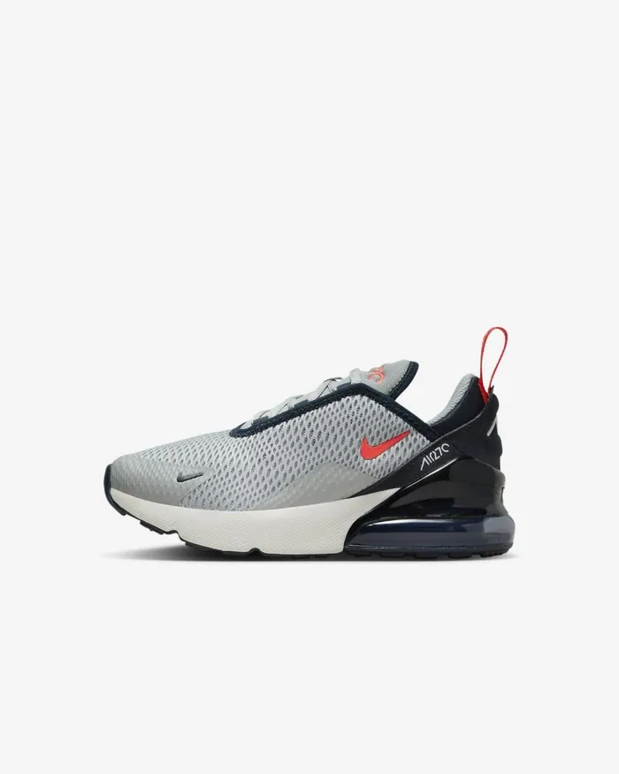 Kids Nike Younger Kids 3 8211 7 Years Air Max 270 Light Smoke Greydark Obsidianphantombright Crimson