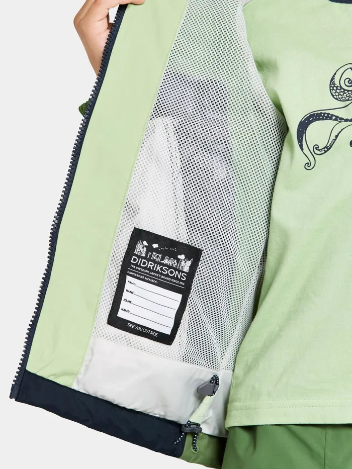Kids Pilvi Jacket Light Algae Green Didriksons Spring Jackets