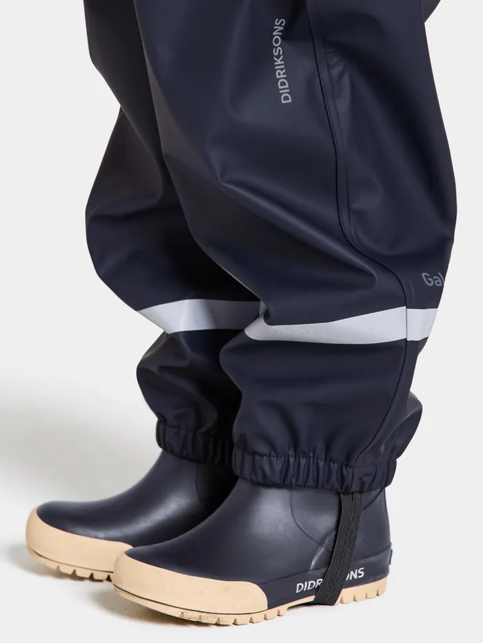 Kids Plaskeman Kid039s Pants Galon Navy Didriksons Waterproof Trousers