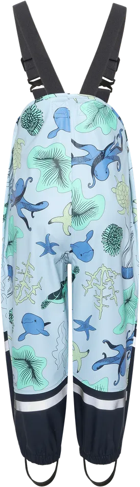 Kids Waterman Printed Set Ocean Multi Blue Didriksons Unlined Rain Set