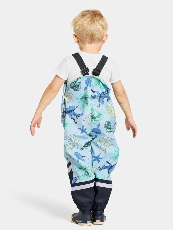 Kids Waterman Printed Set Ocean Multi Blue Didriksons Unlined Rain Set