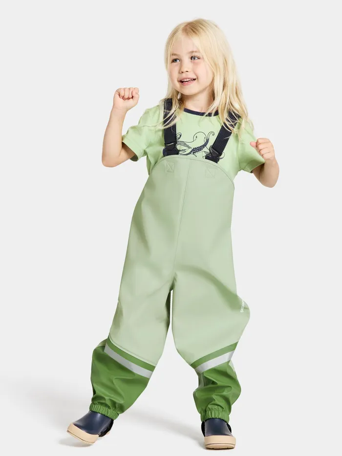 Kids Waterman Set Light Algae Green Didriksons Unlined Rain Set