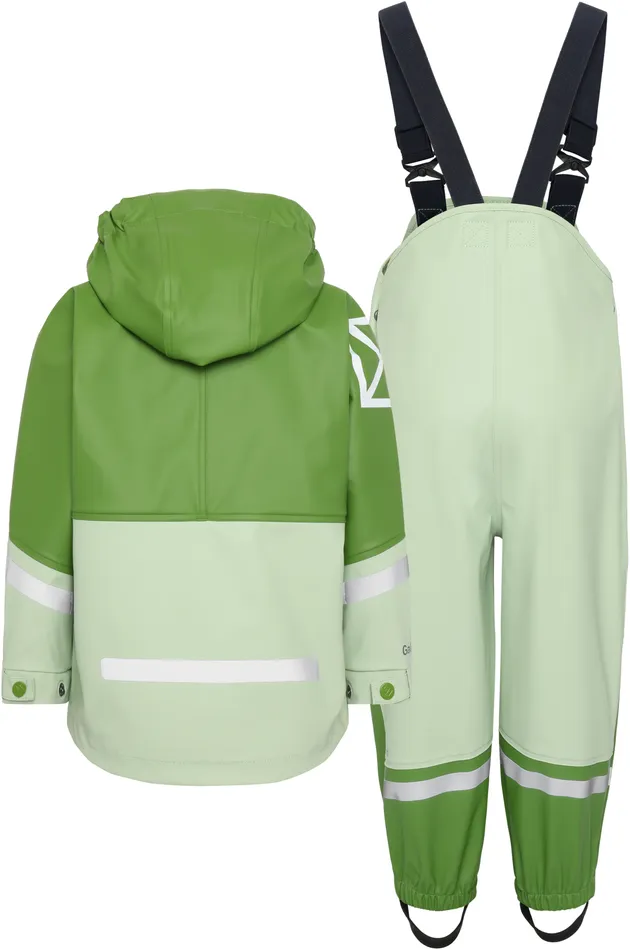 Kids Waterman Set Light Algae Green Didriksons Unlined Rain Set
