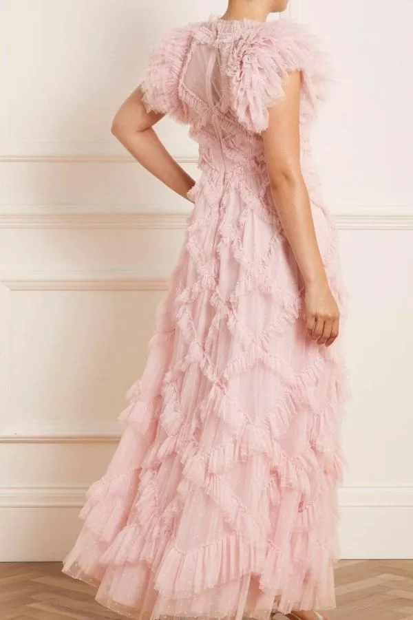 KIDSWomen Needle and Thread Genevieve Ruffle Gown Pink