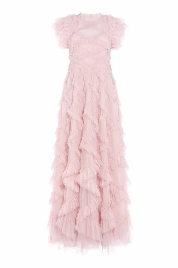 KIDSWomen Needle and Thread Genevieve Ruffle Gown Pink