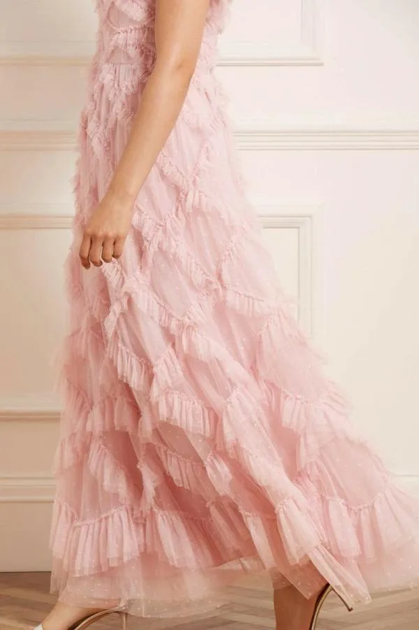 KIDSWomen Needle and Thread Genevieve Ruffle Gown Pink
