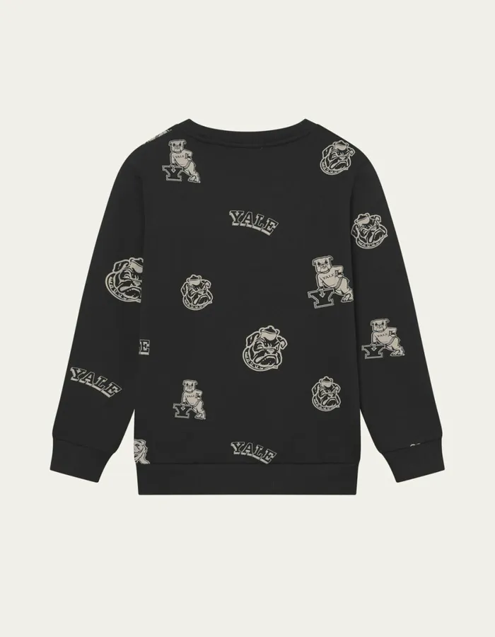 Kids Yale AOP Logo Sweatshirt KIDS 8211 BlackIvory Les Deux Yale