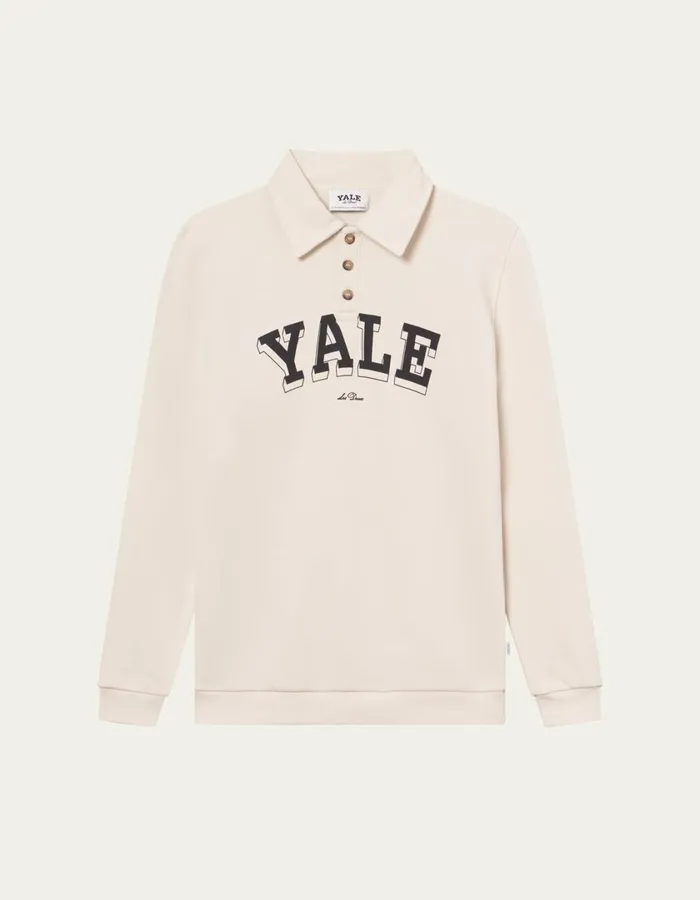 Kids Yale College Polo Sweatshirt KIDS 8211 IvoryBlack Les Deux Yale