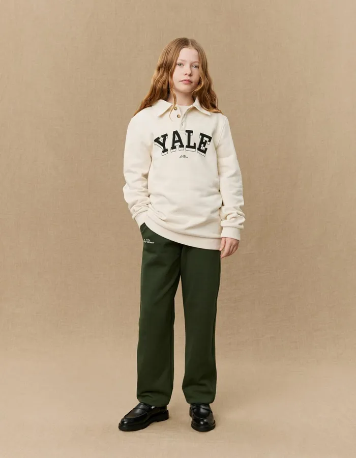 Kids Yale College Polo Sweatshirt KIDS 8211 IvoryBlack Les Deux Yale