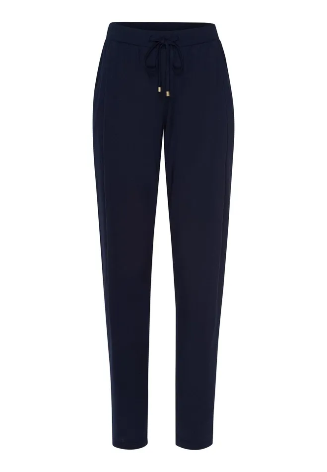 Knit Long Pant Deep Navy Women HANRO Pajama Bottoms