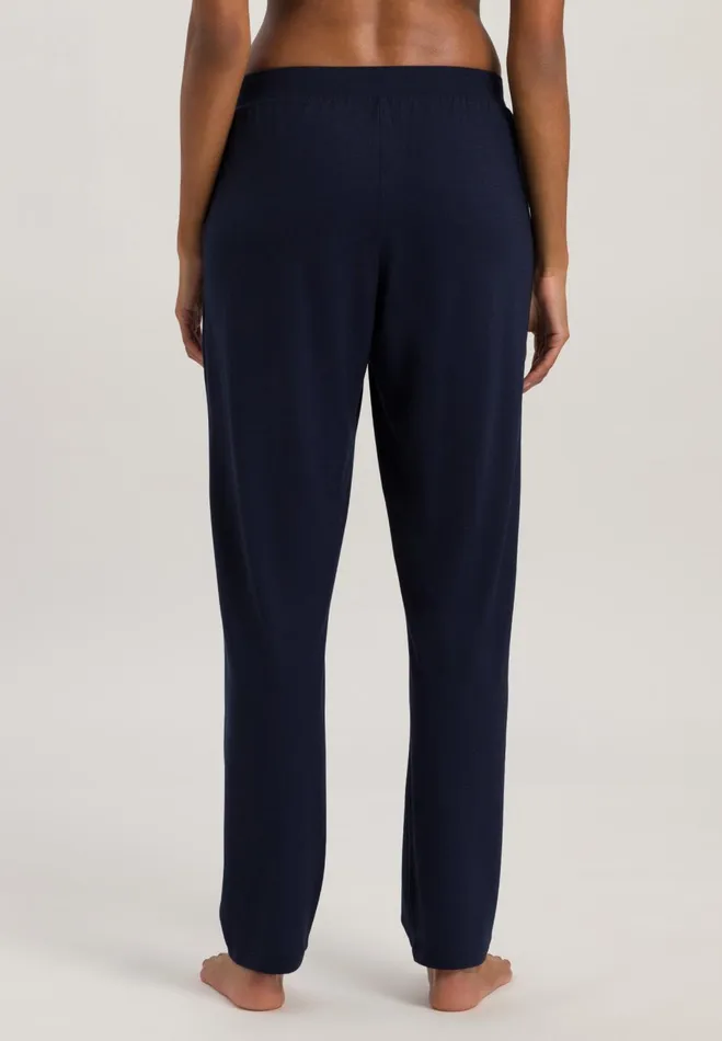 Knit Long Pant Deep Navy Women HANRO Pajama Bottoms