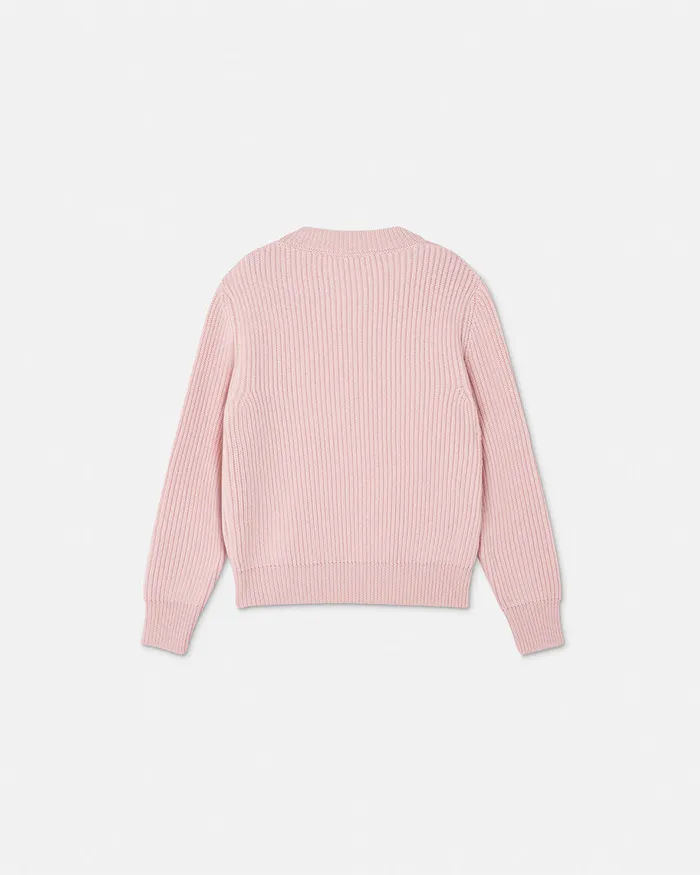 Knitwear and Sweatshirts Kids Versace 1978 ReEdition Logo Sweater Light Pink