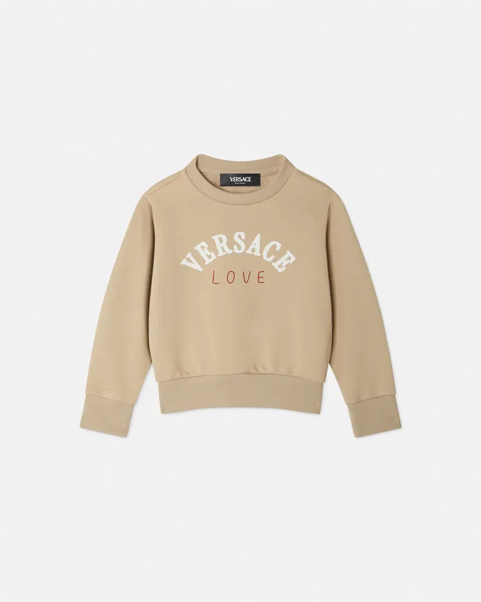 Knitwear and Sweatshirts Kids Versace Love Sweatshirt Beigeprint