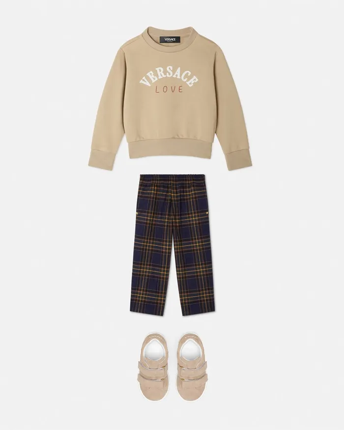 Knitwear and Sweatshirts Kids Versace Love Sweatshirt Beigeprint