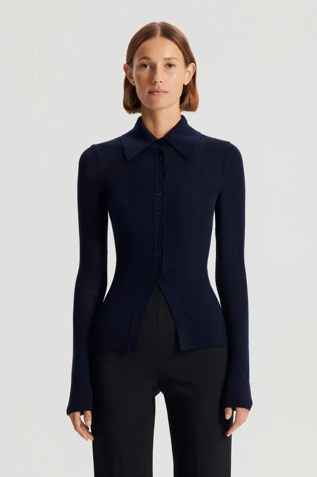 Knitwear BABYWOOL CARDIGAN NAVY ALL Scanlan Theodore Women