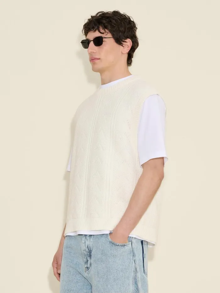 Knitwear Men Holzweiler Collin Vest White