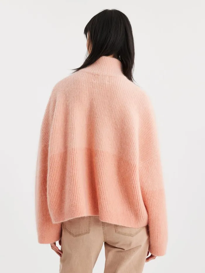 Knitwear Women Holzweiler Tine Rib Cardigan Lt Pink Mix