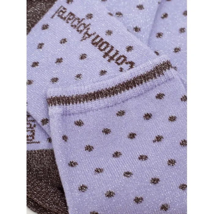 KnowledgeCotton Apparel Accessories 2 Pack Lurex Glitter Dot Socks Purple 8211 Women KnowledgeCotton Apparel Accessories 2 Pack Lurex Glitter Dot Socks Purple 8211 Women