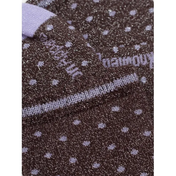 KnowledgeCotton Apparel Accessories 2 Pack Lurex Glitter Dot Socks Purple 8211 Women KnowledgeCotton Apparel Accessories 2 Pack Lurex Glitter Dot Socks Purple 8211 Women