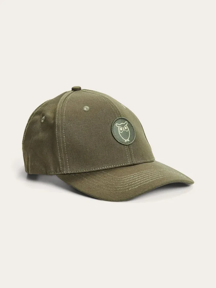 KnowledgeCotton Apparel Accessories Twill Baseball Cap Forrest Night 8211 Men