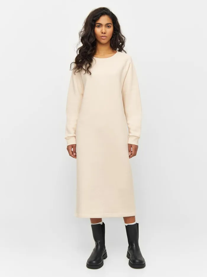 KnowledgeCotton Apparel Dresses And Skirts Twill Sweat Dress Buttercream 8211 Women KnowledgeCotton Apparel Dresses And Skirts Twill Sweat Dress Buttercream 8211 Women
