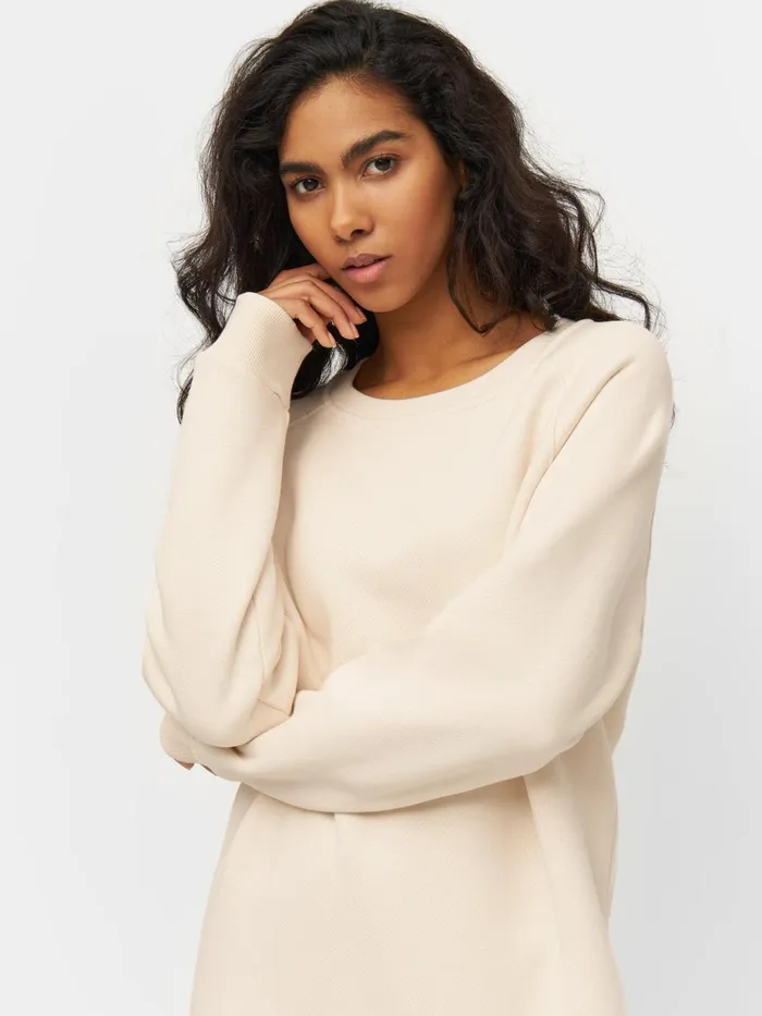 KnowledgeCotton Apparel Dresses And Skirts Twill Sweat Dress Buttercream 8211 Women KnowledgeCotton Apparel Dresses And Skirts Twill Sweat Dress Buttercream 8211 Women