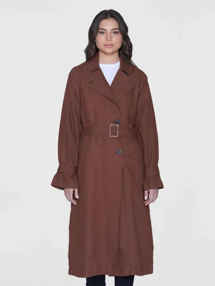 KnowledgeCotton Apparel Jackets And Coats Linen Trenchcoat Gotsvegan 8211 Women KnowledgeCotton Apparel Jackets And Coats Linen Trenchcoat Gotsvegan 8211 Women