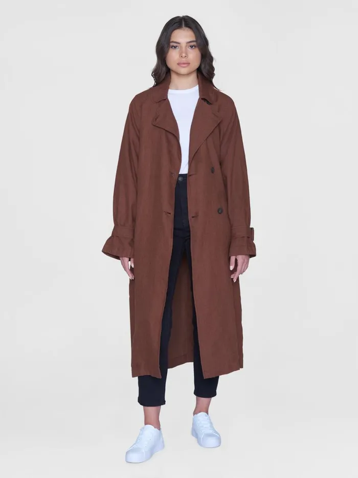KnowledgeCotton Apparel Jackets And Coats Linen Trenchcoat Gotsvegan 8211 Women KnowledgeCotton Apparel Jackets And Coats Linen Trenchcoat Gotsvegan 8211 Women