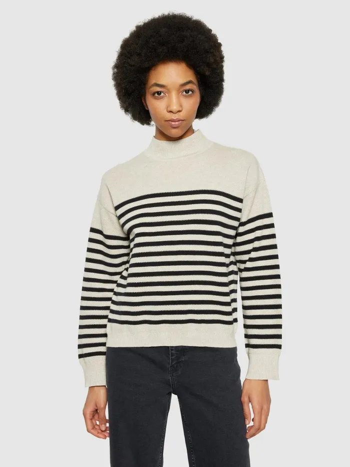 KnowledgeCotton Apparel Knits Cotton Micro Bubble Stripe Crew Neck Regenerative Organic Certified 8211 Women KnowledgeCotton Apparel Knits Cotton Micro Bubble Stripe Crew Neck Regenerative Organic Certified 8211 Women