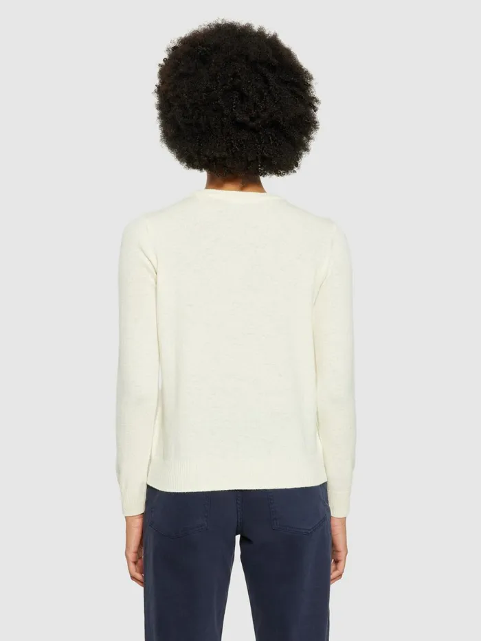 KnowledgeCotton Apparel Knits Lambswool Crew Neck Buttercream 8211 Women KnowledgeCotton Apparel Knits Lambswool Crew Neck Buttercream 8211 Women
