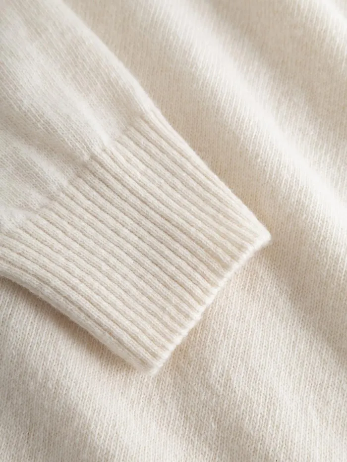 KnowledgeCotton Apparel Knits Lambswool Crew Neck Buttercream 8211 Women KnowledgeCotton Apparel Knits Lambswool Crew Neck Buttercream 8211 Women