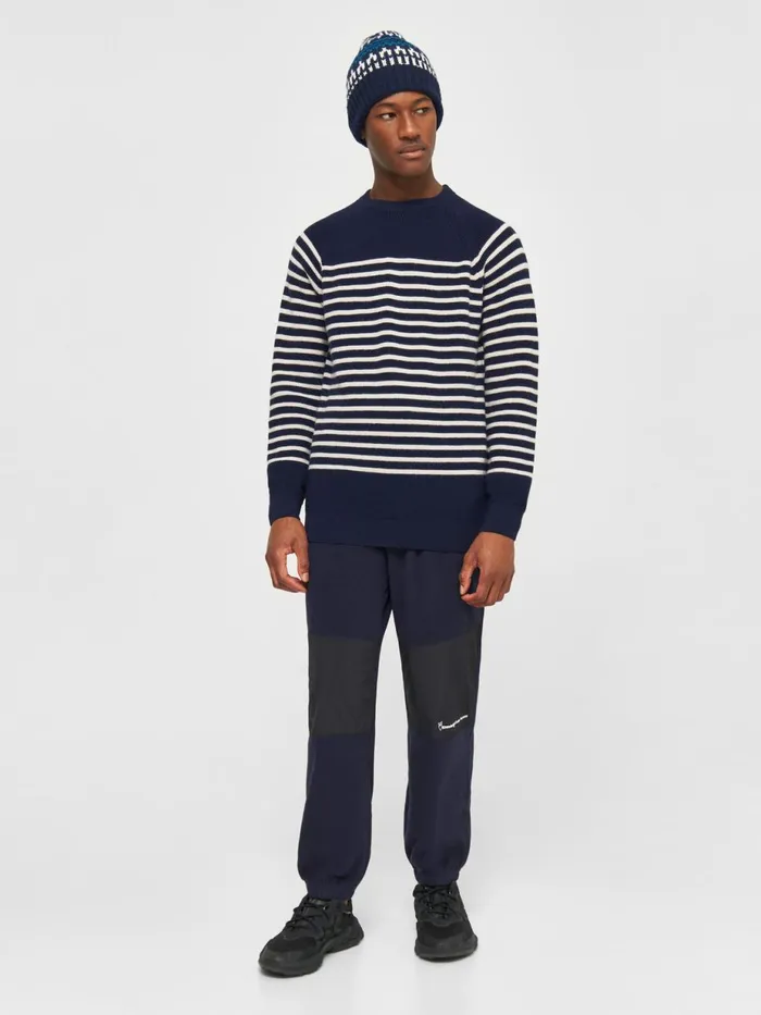 KnowledgeCotton Apparel Knits Oneck Merino Wool Rib Knit Total Eclipse 8211 Men KnowledgeCotton Apparel Knits Oneck Merino Wool Rib Knit Total Eclipse 8211 Men