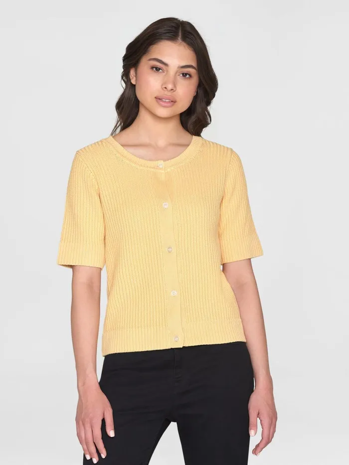 KnowledgeCotton Apparel Knits Short Sleeve Knitted Cardigan Ocsvegan 8211 Women KnowledgeCotton Apparel Knits Short Sleeve Knitted Cardigan Ocsvegan 8211 Women