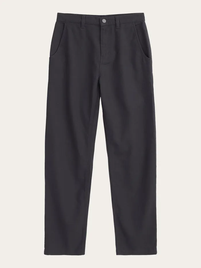 KnowledgeCotton Apparel Pants CALLA Tapered Canvas Pant Black Jet 8211 Women